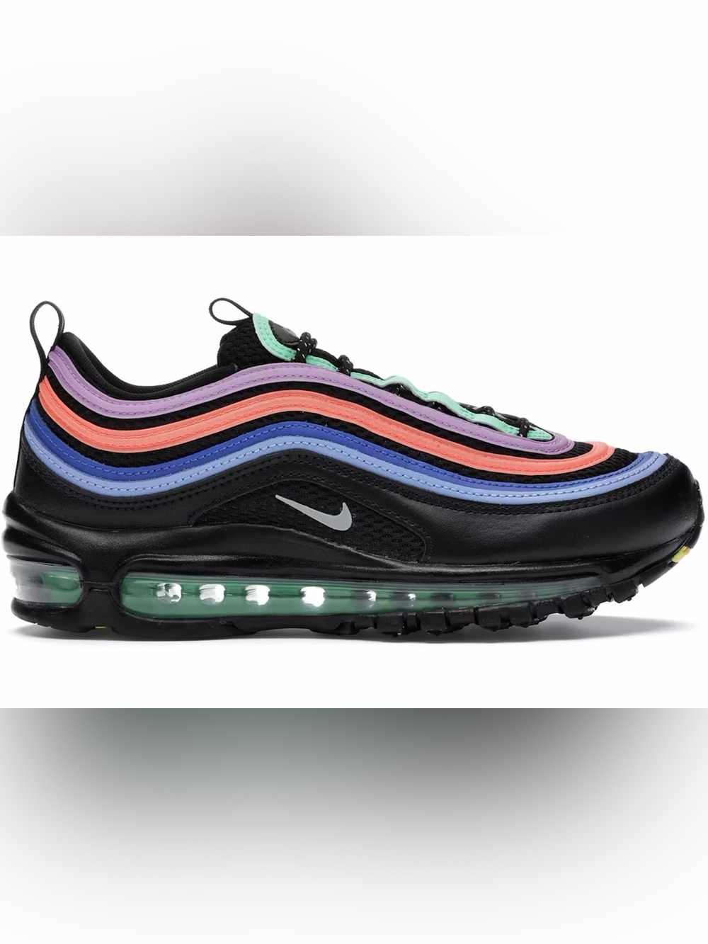 Womens Size 8.5 Retro Nike Air Max 97 Black/Electro Green/Fuchsia